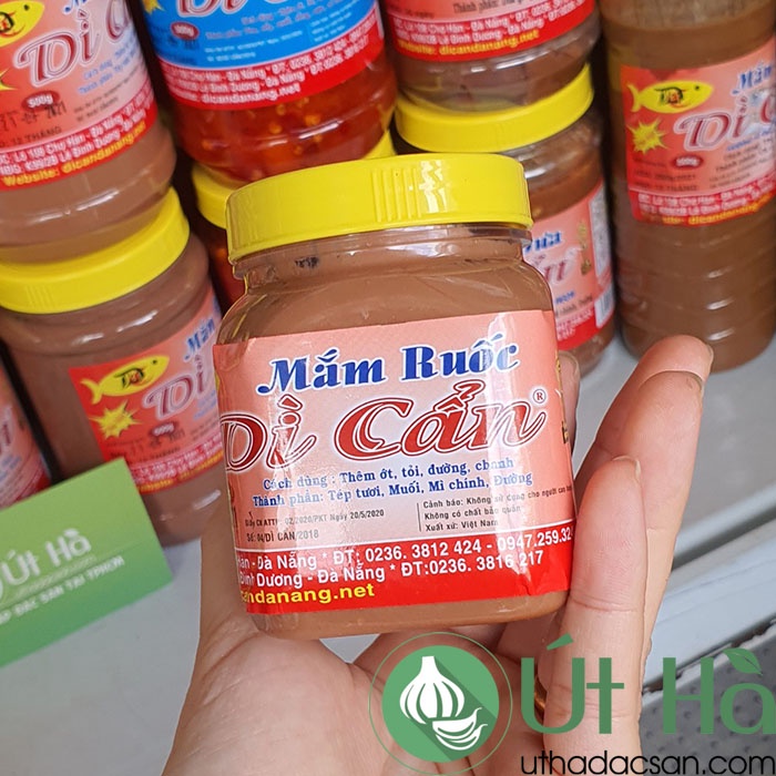 Mắm Ruốc Dì Cẩn Đặc Sản Nổi Tiếng Đà Nẵng Hủ 200gr Thơm Ngon Hảo Hạng - Út Hà Đặc Sản