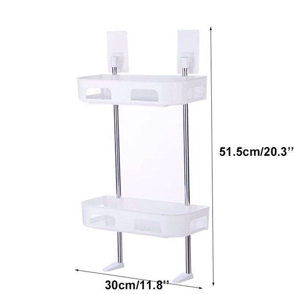 Kệ để đồ 2 tầng nhà tắm, nhà vệ sinh, nhà bếp - Giá để đồ nhà tắm, nhà bếp