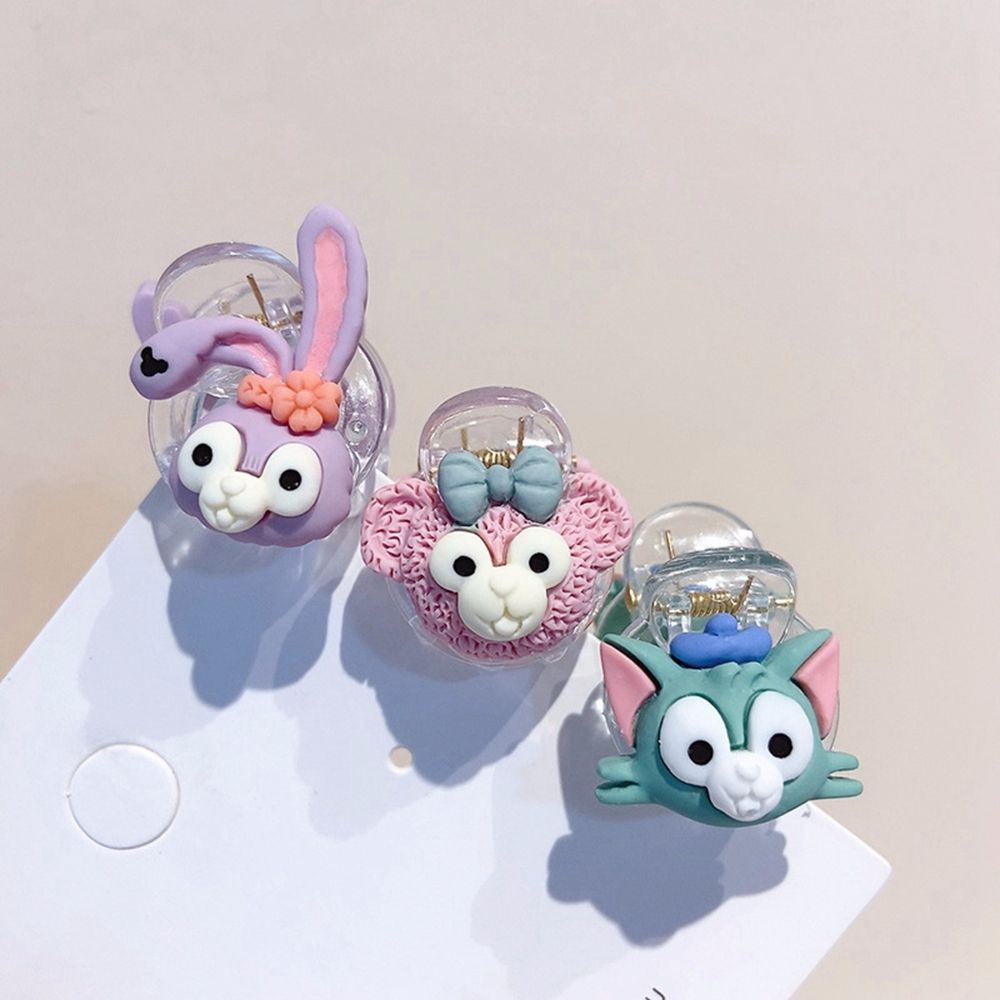 Kẹp Tóc Mini Trong Suốt Họa Tiết Hoạt Hình Dễ Thương Phong Cách Hàn Quốc