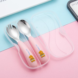 BỘ THÌA DĨA TẬP XÚC CHO BÉ (CÓ HỘP ĐỰNG)