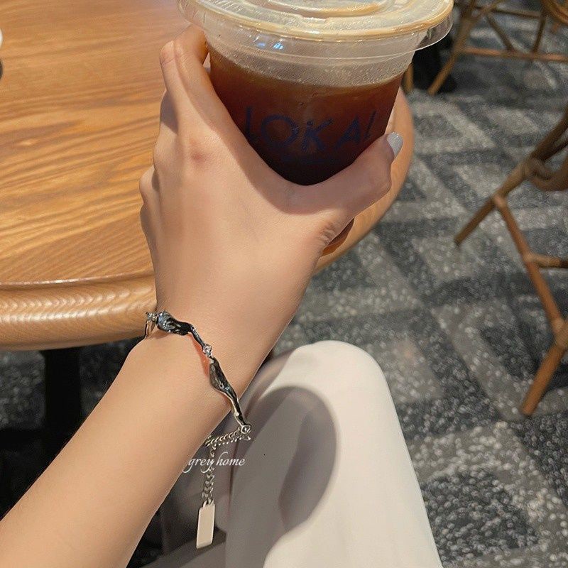 vòng cổ Ngắn Thiết Kế Bất Đối Xứng Phong Cách Hip Hop Đơn Giản