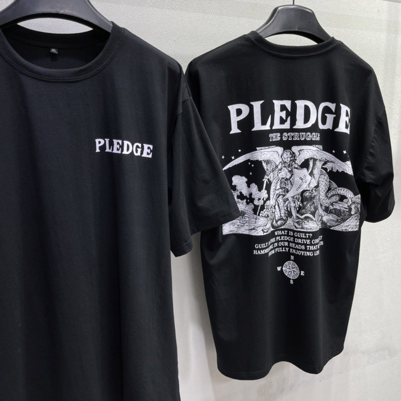 Áo thun Kun Shop PLEDGE Nam nữ Áo thun tay lỡ vải cotton | BigBuy360 - bigbuy360.vn