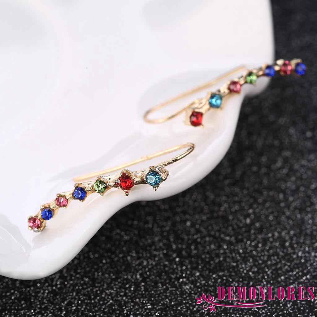 Đôi khuyên tai đính đá pha lê nhân tạo thời trang sang trọng dành cho bạn nữ