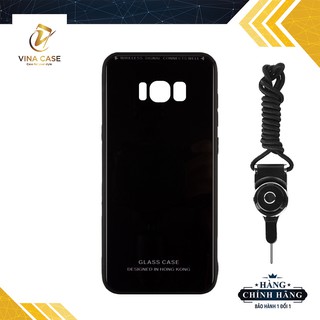 (3 MÀU) ỐP LƯNG SAMSUNG CHO S8 PLUS KÍNH CƯỜNG LỰC 9H - TẶNG KÈM DÂY ĐEO ĐIỆN THOẠI