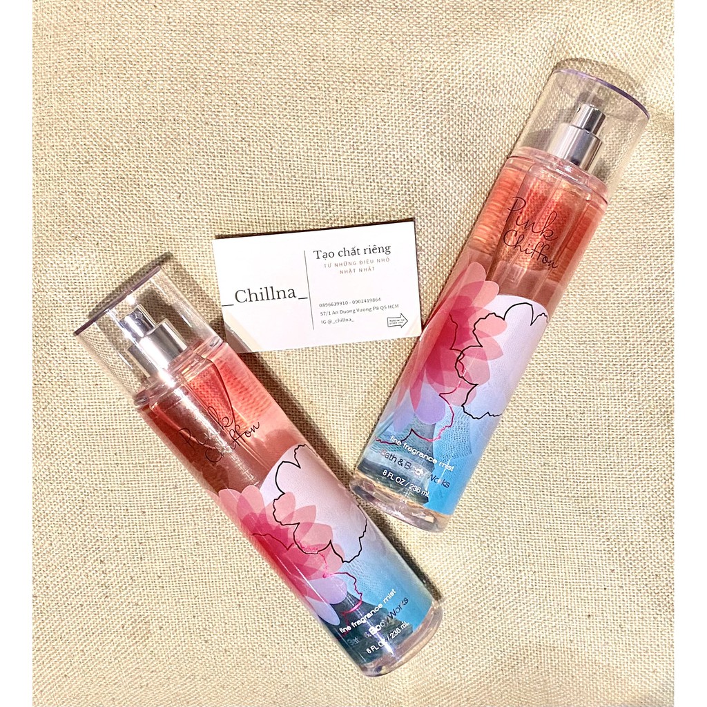 Xịt toàn thân Bath and Body Works Pink Chiffon bodymist