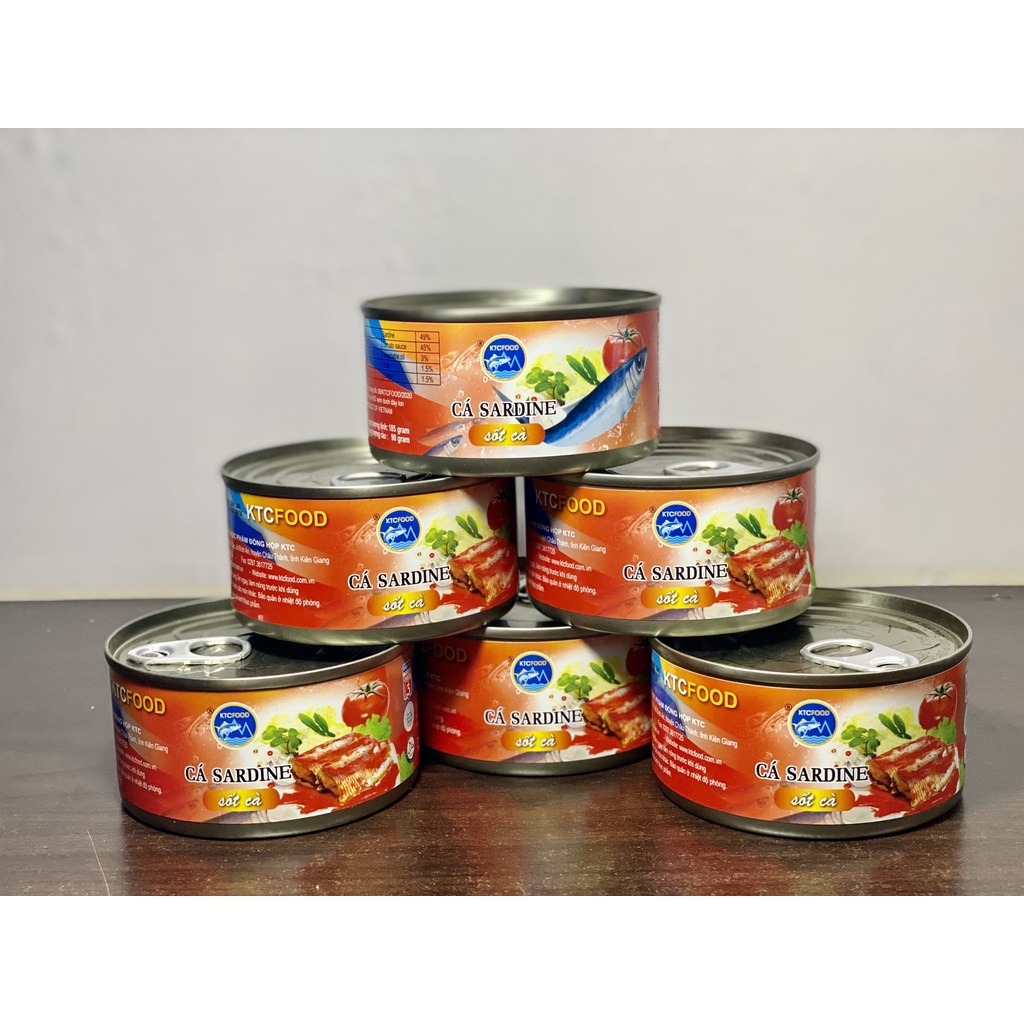 Combo 6 hộp cá mòi - Sardines sốt cà 155gr - Cá hộp xuất khẩu KTC FOOD - Kiên Giang | BigBuy360 - bigbuy360.vn