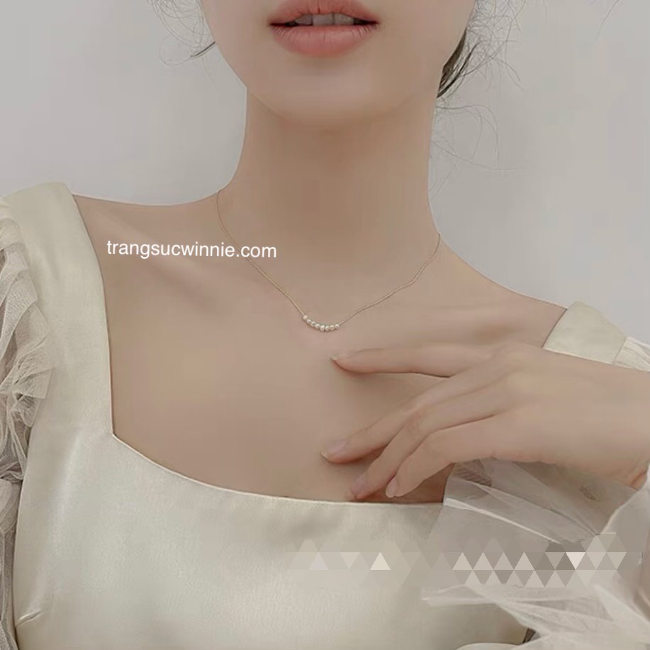 Dây chuyền nữ titan mini pearl