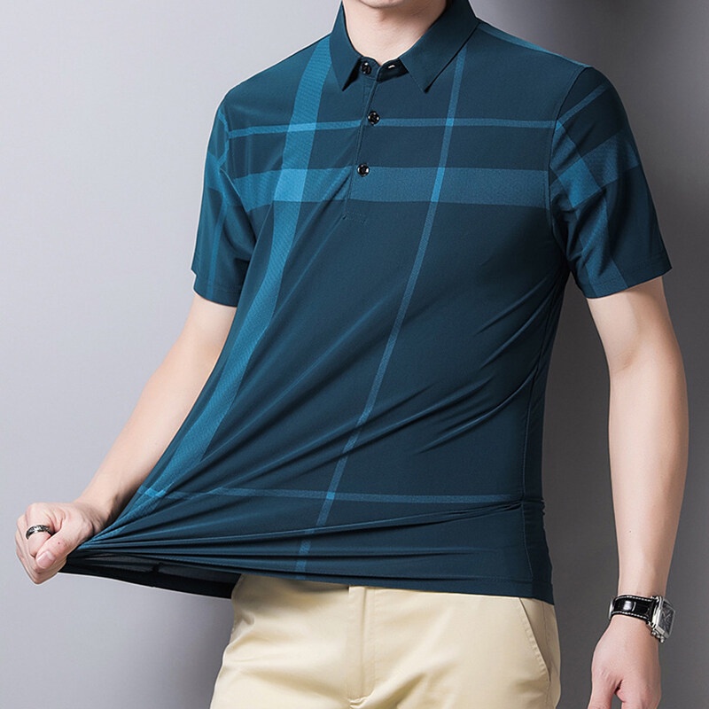 Áo thun lụa IELGY tay ngắn cỡ lớn thời trang cho nam
