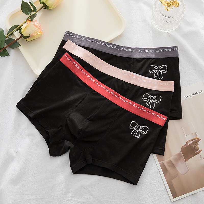 Quần Lót Nam Cotton Cao Cấp - Quần Sịp Nam BảnTo Logo Nơ  S96