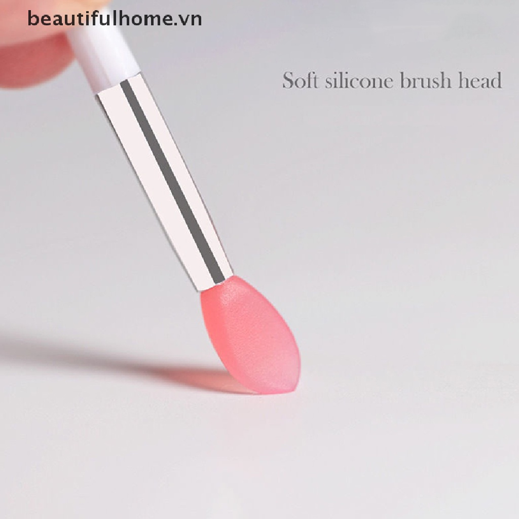 Cọ Đắp Mặt Nạ Môi Bằng Silicone Kèm Nắp Đậy Chống Bụi Tiện Lợi