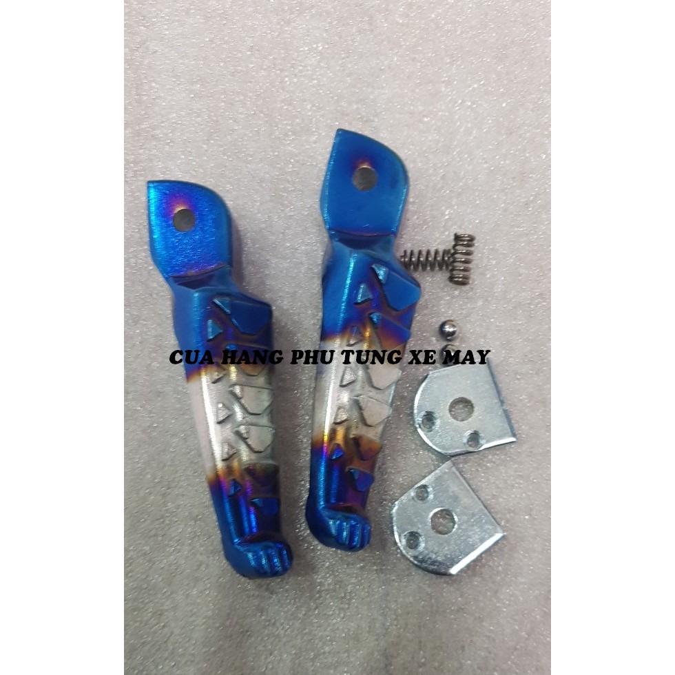 Gác chân kiểu cá sấu xi titan cho các loại xe - 1 cặp