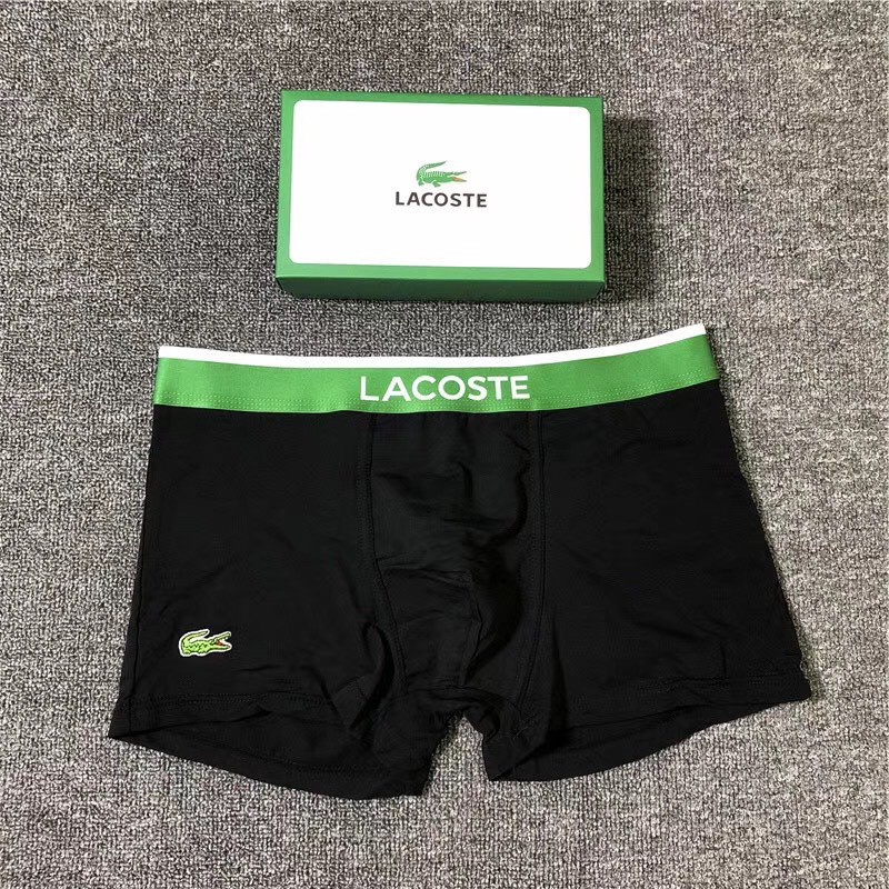 Quần lót sịp nam DÁNG ĐÙI BOXER cotton co giãn - 5 màu : Trắng - Đen - Ghi - Xanh biển - Xanh lá cây - mã thêu L01