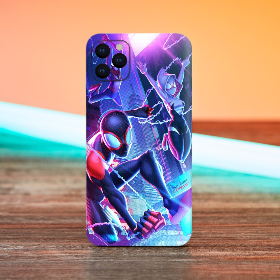 Miếng Dán Skin Điện Thoại In Hình Spider Man Người Nhện Cho Iphone 7/ 8/ X/ XS/ 11/ 11 Pro Max Và Các Dòng Máy Android