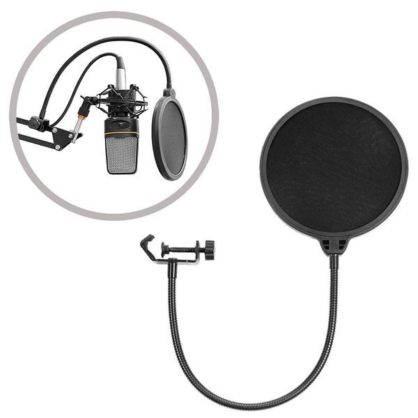 Chân đế kẹp micro BOM MIC STAND, giá đỡ mic đứng phòng thu, sân khấu chuyển nghiệp