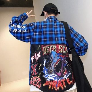 ÁO SƠMI SỌC CARO CÁ MẬP FREESIZE NAM NỮ