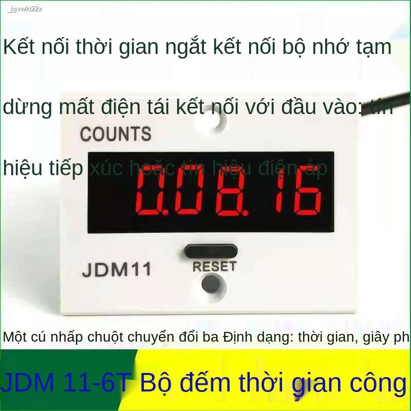 【2021】Bộ đếm điện tử 6 chữ số JDM11-6H tích lũy thời gian hiển thị kỹ thuật đơn giản nhớ tính tiền hẹn giờ 12V24V220