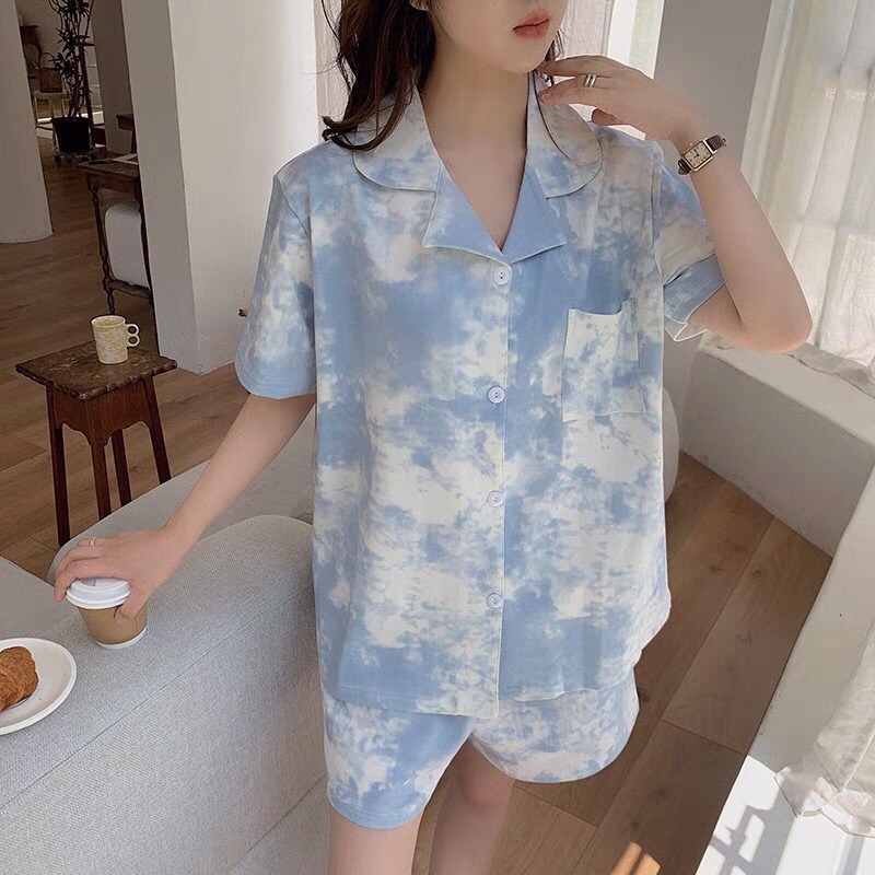 Bộ Ngủ Pyjama Thêu Gấu Vải Gòn Sữa Quảng Châu ❤️