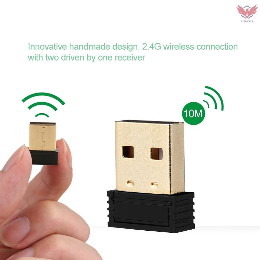 Bộ Bàn Phím + Chuột Không Dây Bằng Gỗ Tre Tự Nhiên 2.4g Phích Cắm Và Play