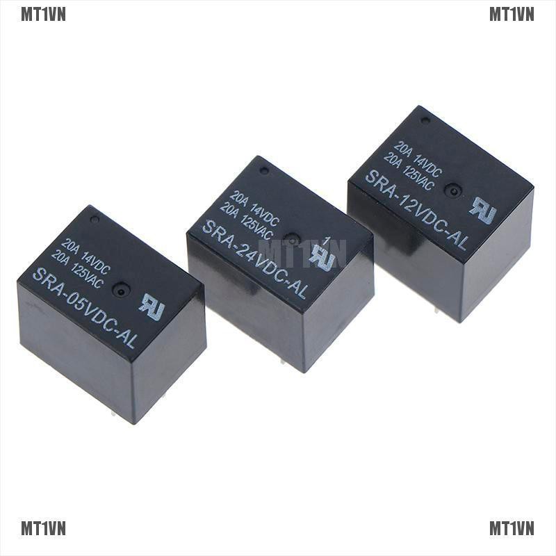 Rơ le 4 chân SRA-05VDC-AL SRA-12VDC-AL SRA-24VDC-AL 5V 12V 24V 20A T74