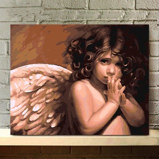 Tranh sơn dầu tự tô Thiên Thần KT50*40