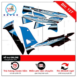 [SHIN DECAL] Tem xe wave a 2016 chế 125 xanh đen zola