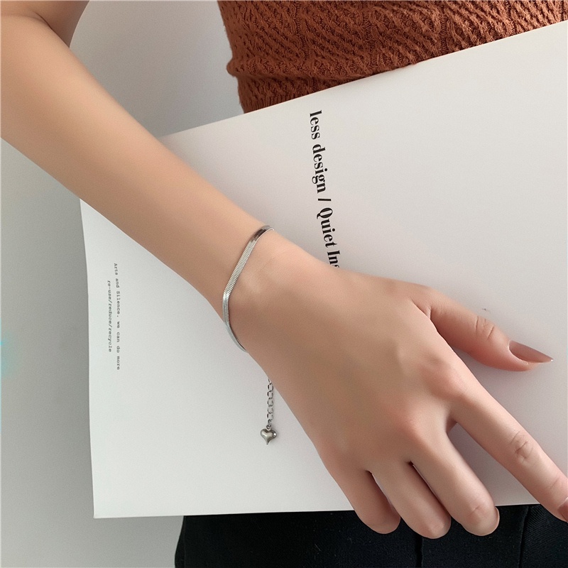 Vòng Đeo Tay Bằng Thép Titan Thiết Kế Đơn Giản Thời Trang Âu Mỹ