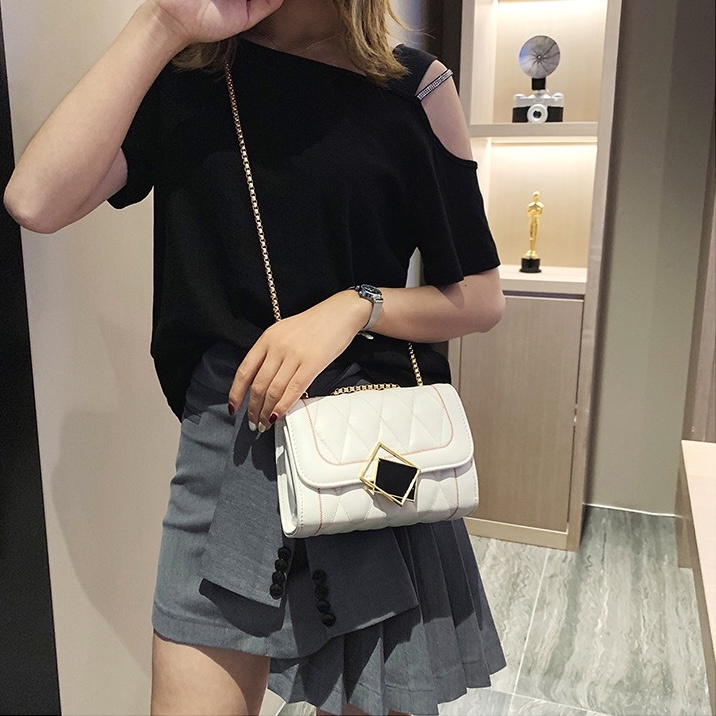 Túi xách nữ túi đeo chéo dây xích mirror khóa gương lệch phong cách trẻ trung giá rẻ