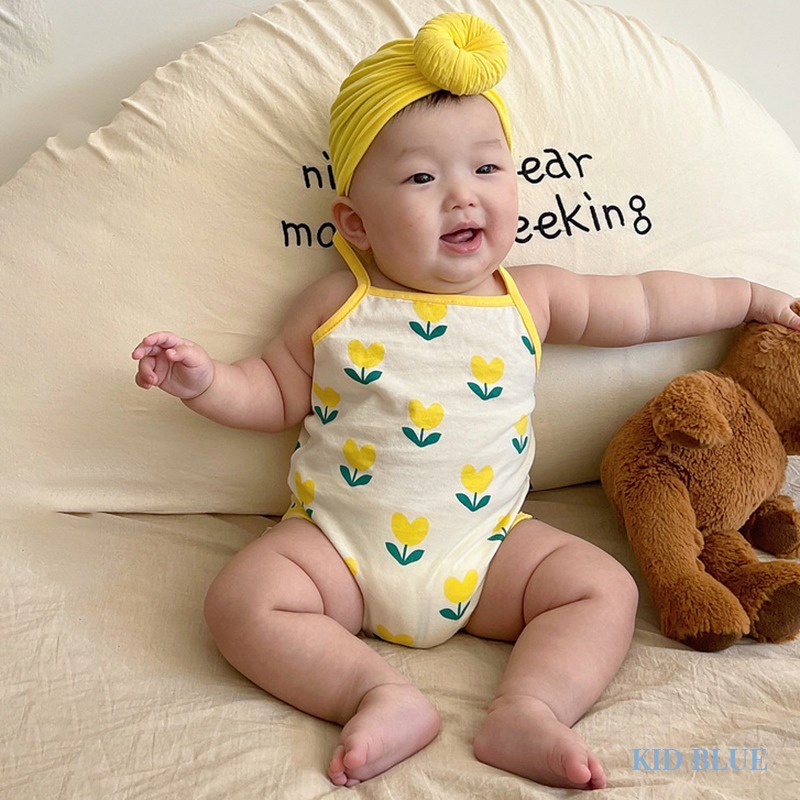 Bộ Áo Liền Quần Hai Dây Thời Trang Mùa Hè Cho Bé Gái