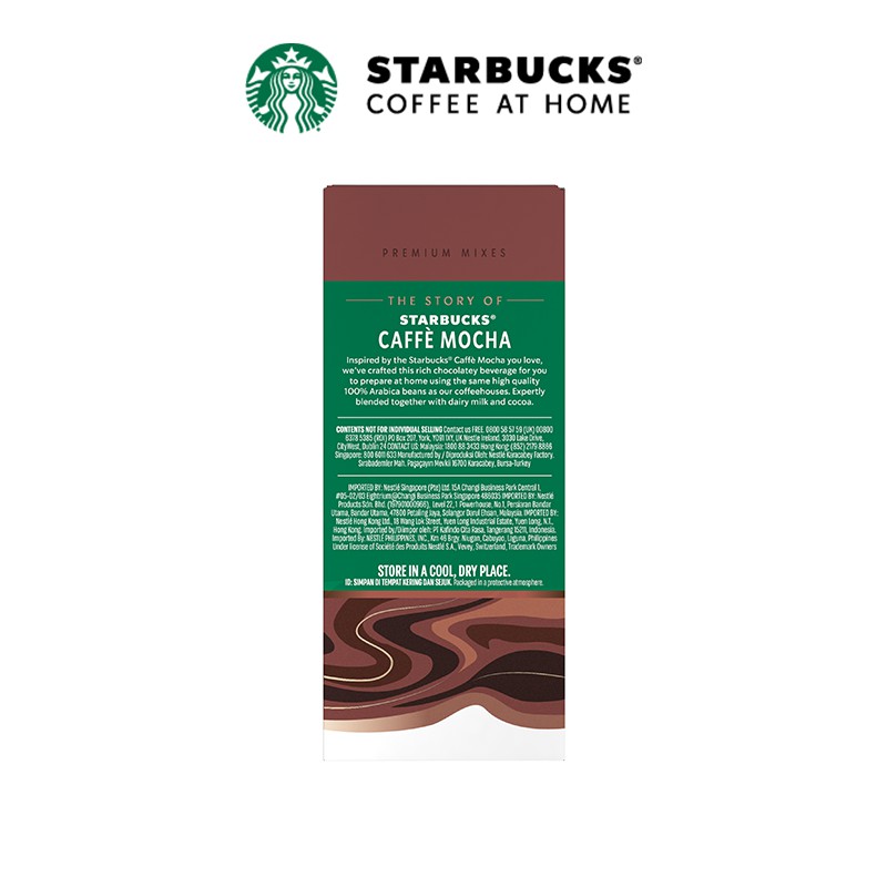Cà phê hòa tan cao cấp Starbucks Mocha (Hộp 4 gói x 22g)