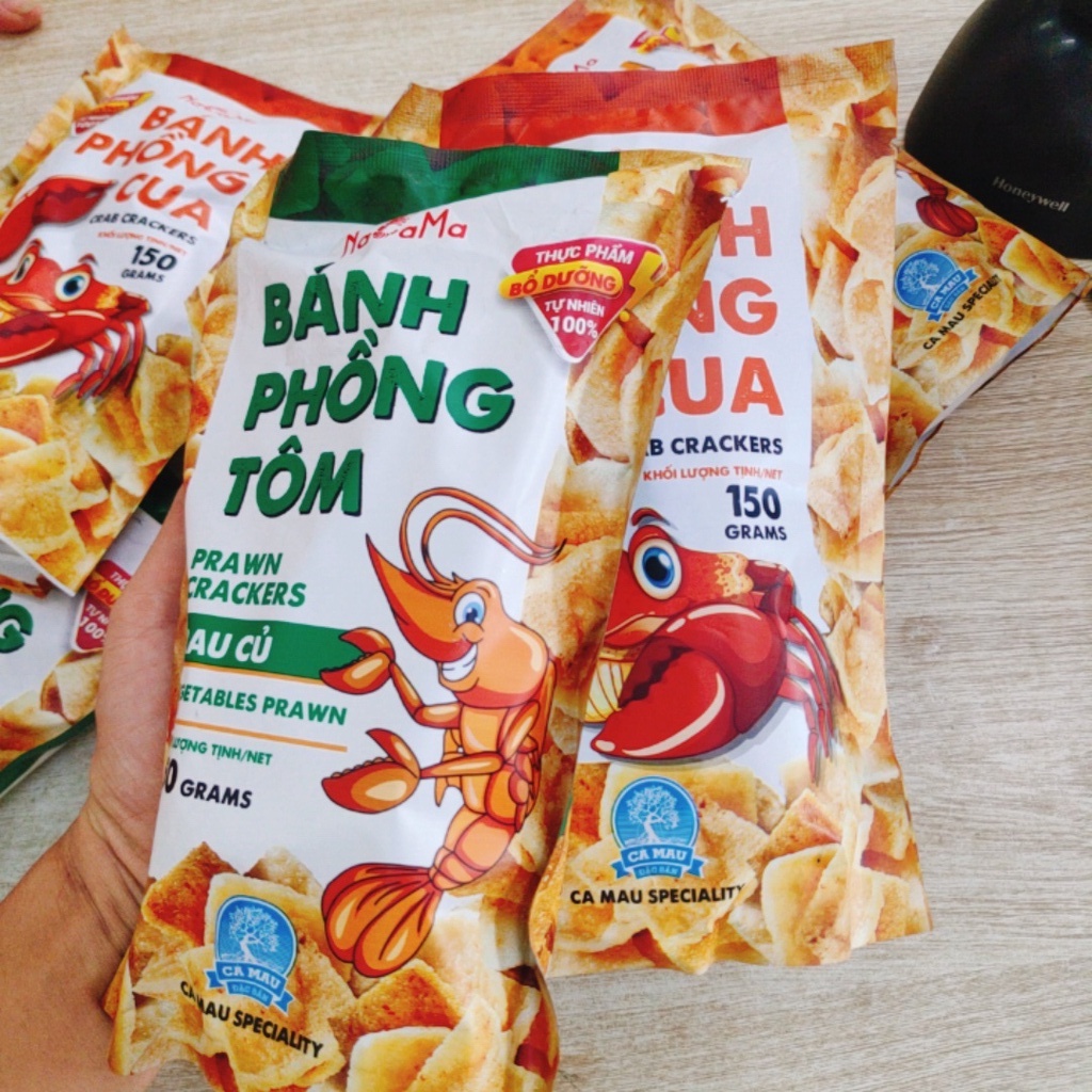 Bánh Phồng Tôm Vị Tôm Đất/ Vị Rau Củ/ Vị Cua NaCaMa 150g