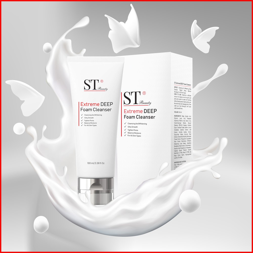 Sữa rửa mặt kềm dầu, ngăn ngừa mụn ST beauty cân bằng độ ẩm làm sạch thông thoáng lỗ chân lông 100ml Hàn Quốc