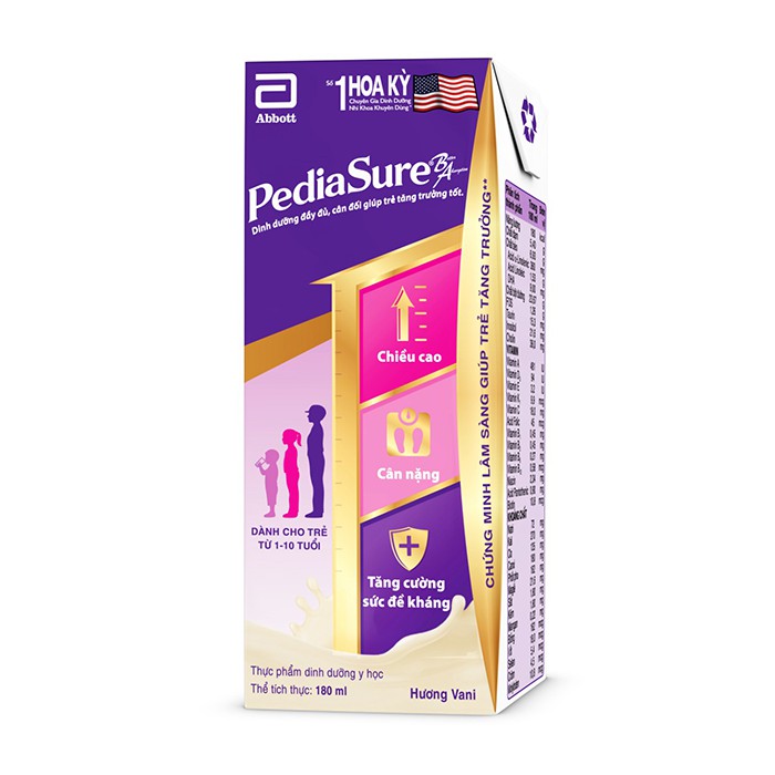 Thùng 48 Hộp Sữa Pediasure Vani, Socola 180ml