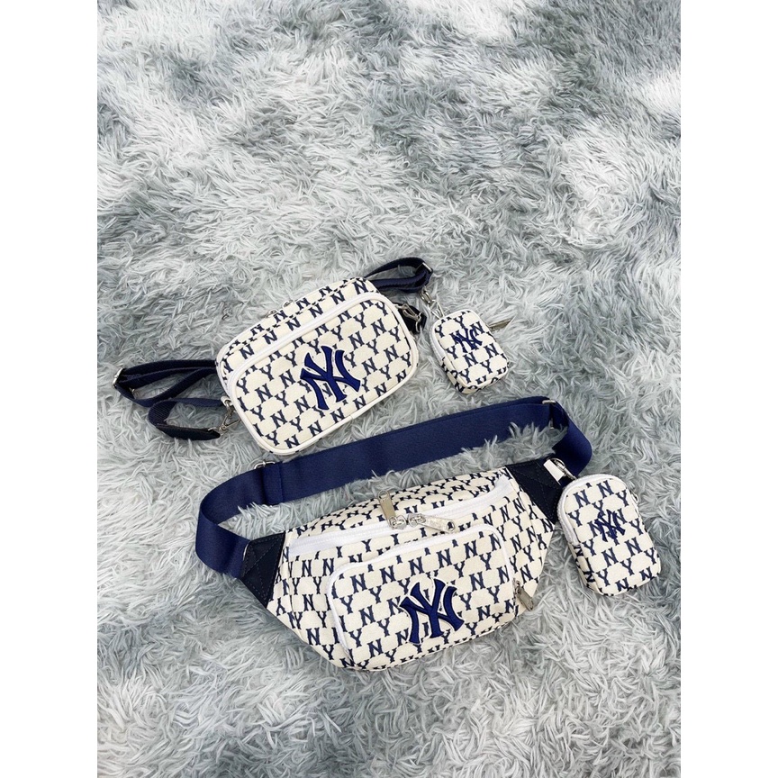 TÚI NY ĐEO CHÉO MINI-TÚI BAO TỬ MLB NY MONOGRAM MÀU TRẮNG