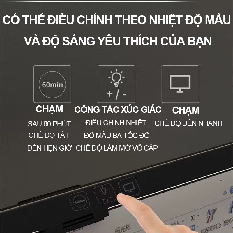 Đèn treo màn hình máy tính VNNETLAN 3 chế độ chống ánh sáng xanh bảo vệ mắt chống mỏi chống cận khi làm việc/ học tập