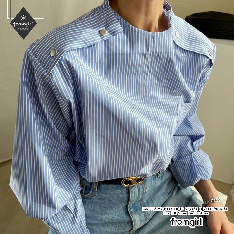 Áo Sơ Mi Nữ Dài Tay Cổ Bẻ Thời Trang Hàn