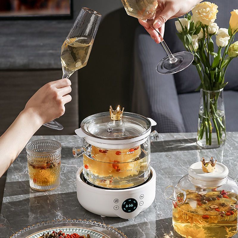 Ấm Điện Đun Nước Thủy Tinh Sôi nhanh ấm Đun trà hầm Đồ dinh dưỡng Đa Năng Cho Gia Đình