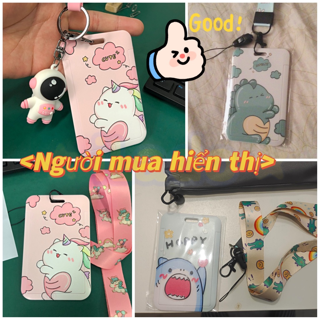 ⭐ iLado ⭐ thẻ đeo bảng tên Dây Đeo Thẻ Học Sinh Bao Đựng Thẻ Dây đeo thẻ tên hoạt hình sinh viên cho nhân viên văn phòng Thẻ đeo bảng tên kèm dây kéo Dây Đeo Thẻ Dọc Cho Sinh Viên -Học Sinh