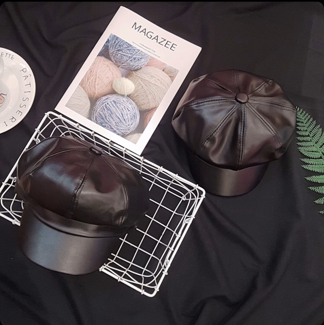 Mũ newsboy , mũ nồi beret da mềm mịn chống nước unisex
