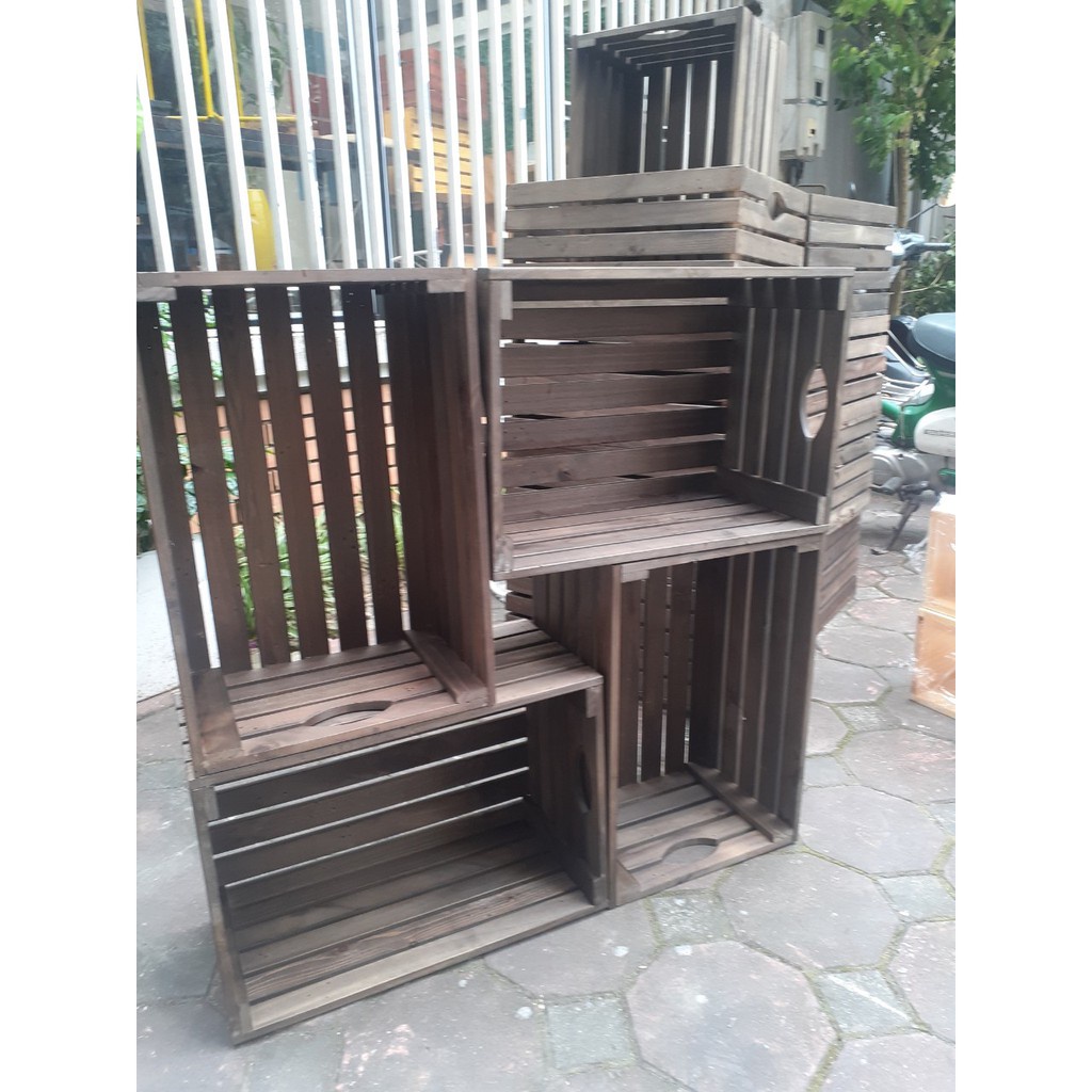 Tổng box gỗ đa năng| Hộp gỗ pallet| Kệ đựng sách làm bằng pallet HPKTT 04 Dulcie.97