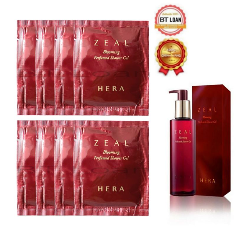 Gói Sữa tắm và Sữa dưỡng thể cao cấp hera hương nước hoa zeal blooming perfumed body lotion