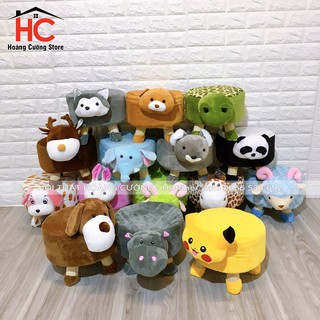 Ghế đôn hình thú chân gỗ cao cấp
