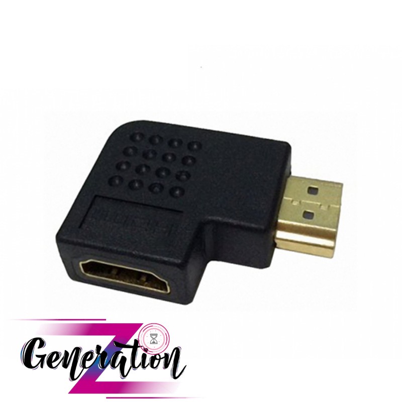 Đầu nối HDMI đổi góc 90 độ cong khuỷu tay dùng đổi góc cắm dây hdmi cho tivi, máy chiếu, laptop hay máy tính, đầu HD, K+