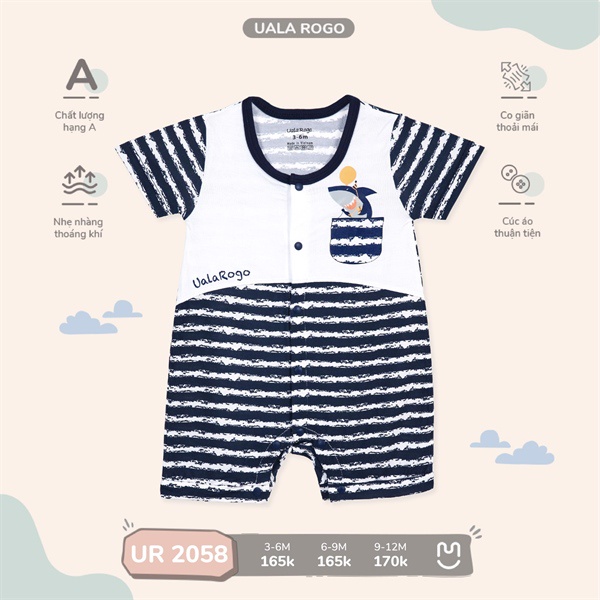 Bộ Body cộc Uala&Rogo BAMBOO UR2058 cho bé
