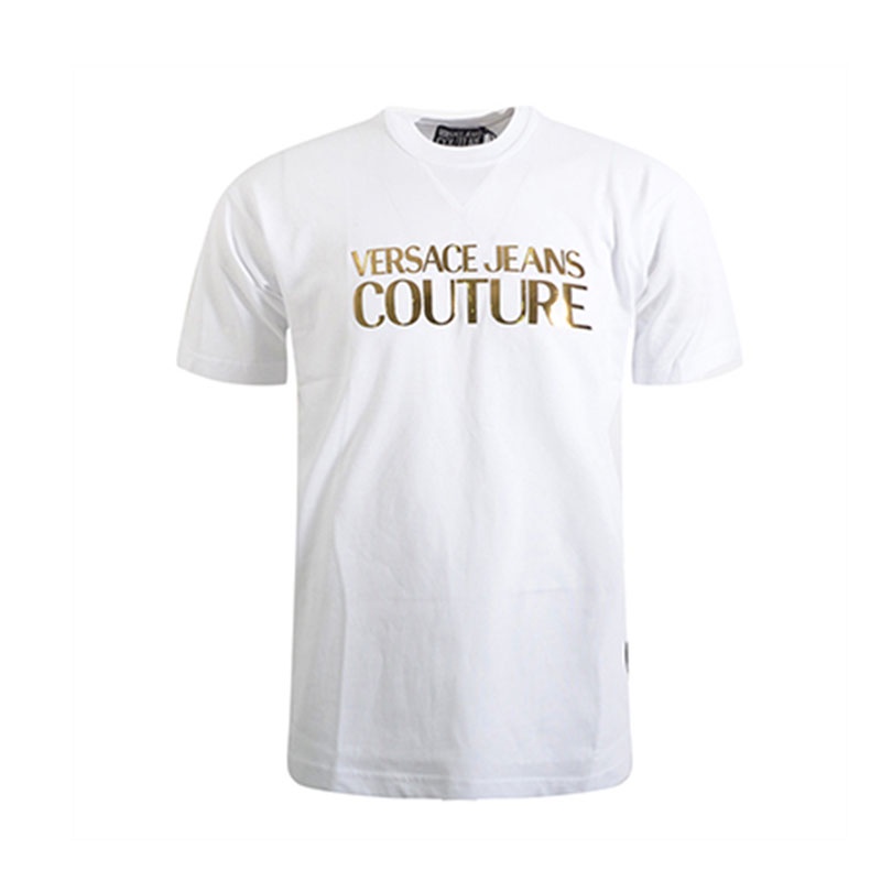 Áo Thun Cotton Ngắn Tay Logo Versace Cá Tính Dành Cho Nam