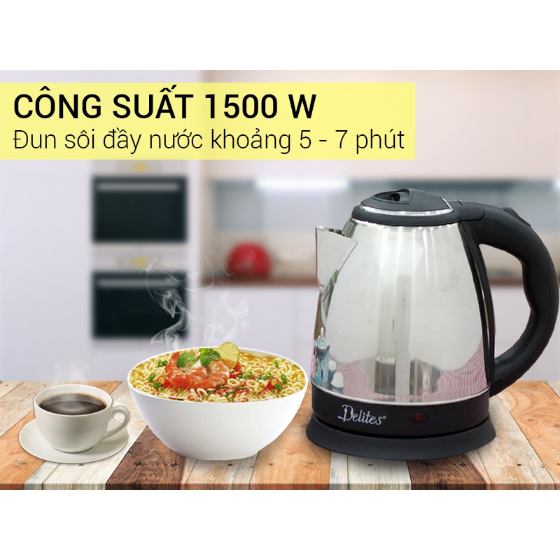 Ấm siêu tốc Bình siêu tốc Delites 1.5 lít ST15DST010 GOG321