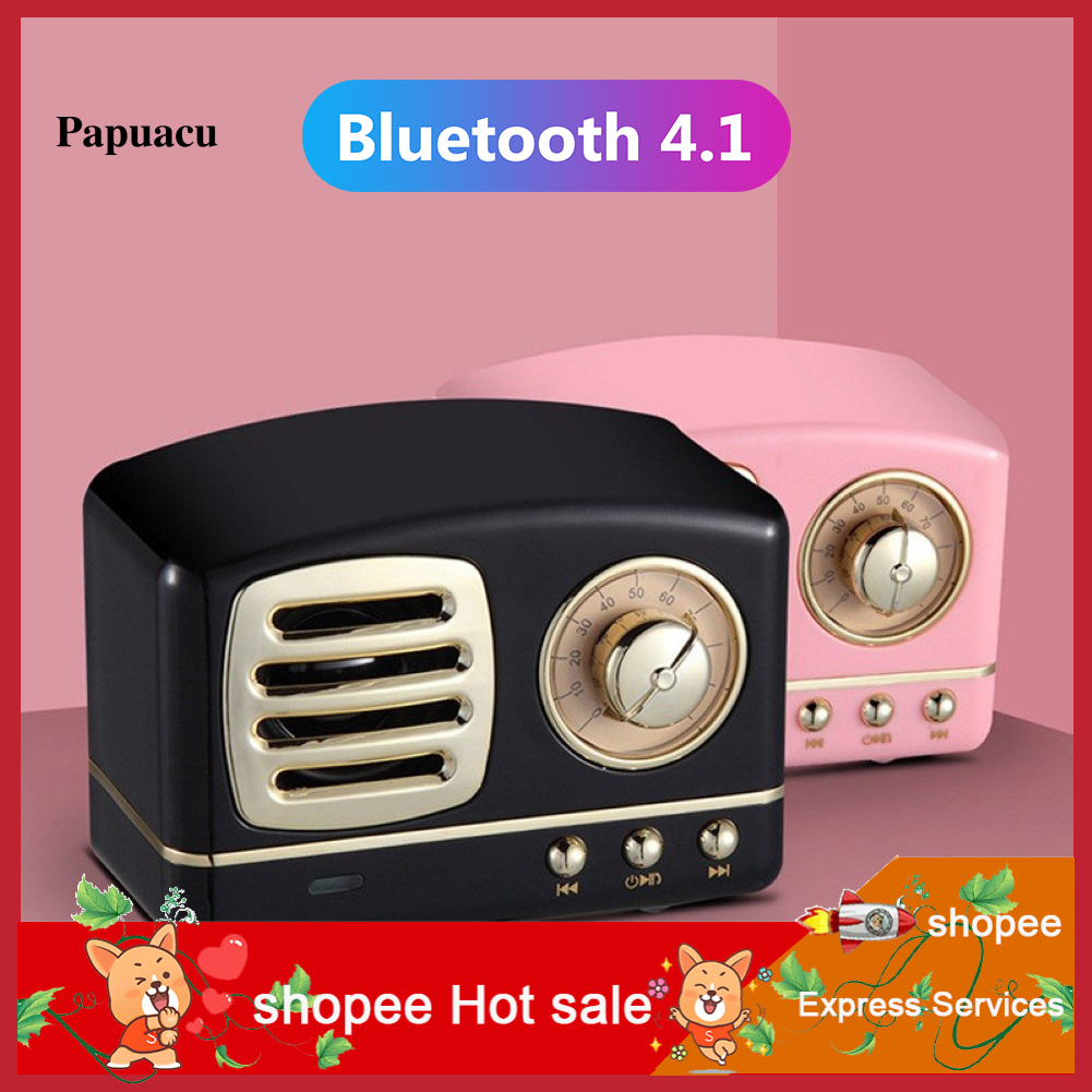 Loa Bluetooth Không Dây Nhỏ Gọn Phong Cách Vintage