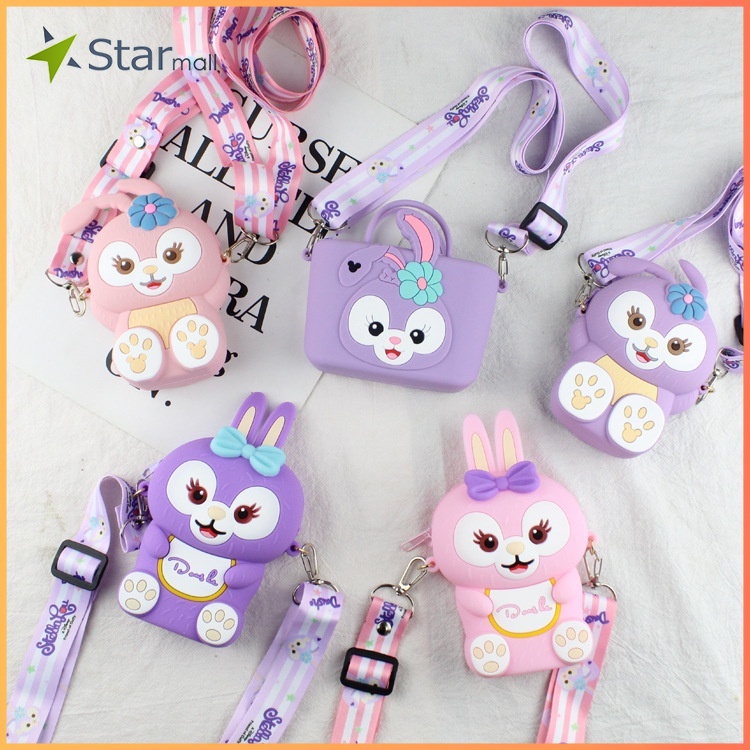 pop it túi Túi đeo chéo đựng tiền xu hình chú thỏ bằng silicon dễ thương cho bé