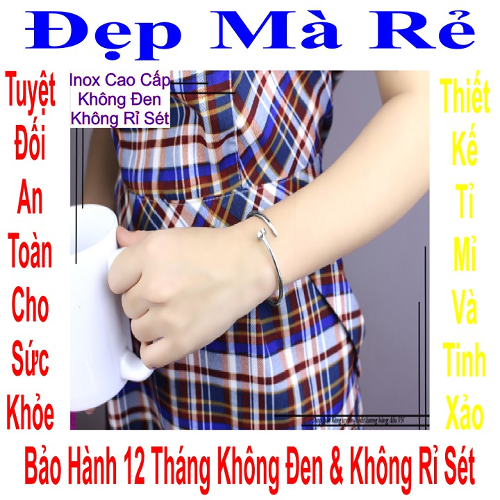 Vòng đinh đeo tay nam nữ - Tự điều chỉnh được theo cổ tay - Cam kết 1 đổi 1 nếu hoen , gỉ sét