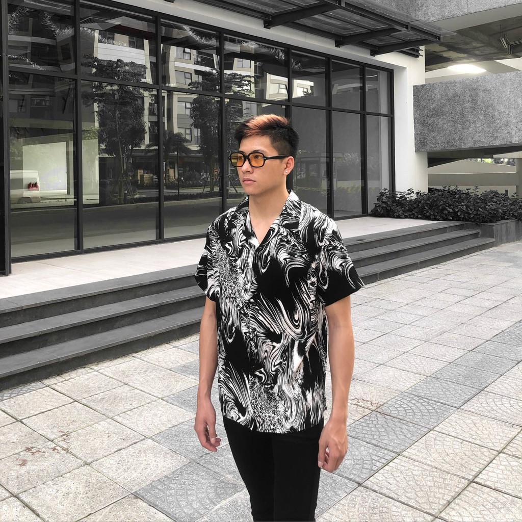 Áo sơ mi nam nam TouchMe họa tiết loang chất lụa thoáng mát, cao cấp Monogram FD | Sản phẩm mới 2021 | BigBuy360 - bigbuy360.vn