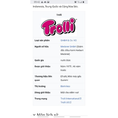 Kẹo Dẻo Trolli  Burger XXL Size Khủng 50g